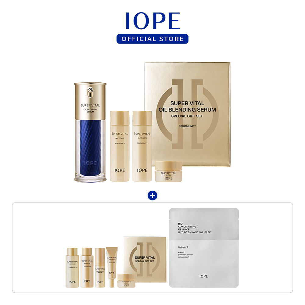 아이오페 NEW 6세대 슈퍼바이탈 오일 블렌딩 세럼 40ml 기획세트 — 올여름, 어떤 순간에 이 세럼이 빛을 발할까요?
