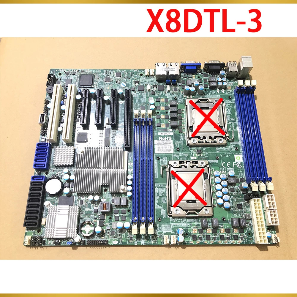 Supermicro 서버 마더보드 Xeon 프로세서 5600/5500 시리즈 SATA2 PCI-E 2.0 통합 Matrox G200eW 그래픽 DDR3 X8DTL-3