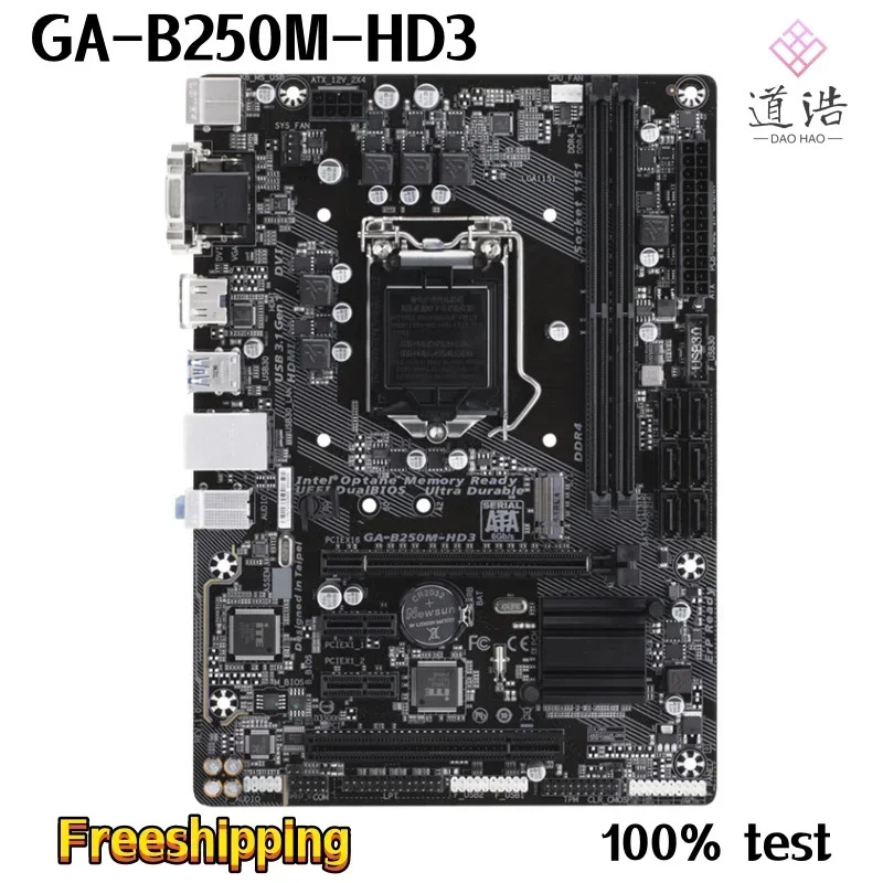 GA-B250M-HD3 마더보드32GB HDMI M.2 SATA3.0 LGA 1151 DDR4 마이크로 B250 메인보드 완전 작동 리퍼