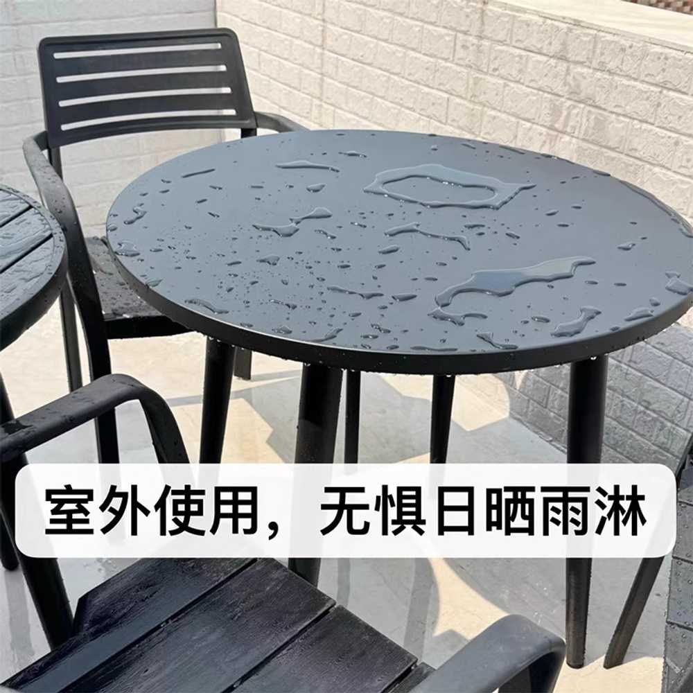 철제 야외 테이블 테라스 정원 식당 카페 의자 세트 70cm - 상세 이미지 2