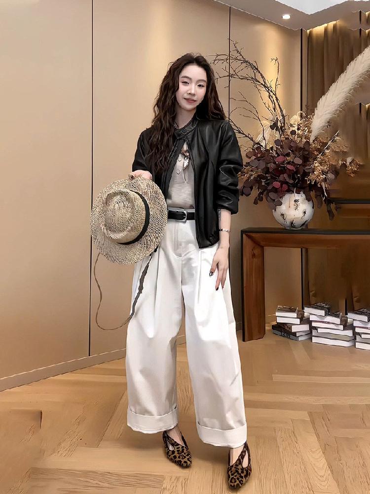 르넬 블라우스 반팔 핀턱 시스루 배색 긴팔 단품 퍼프소매 셔링 셔츠 여름 여성 레이스 남방 - 상세 이미지 5