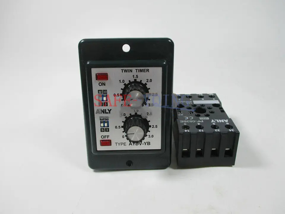 ANLY 산업트윈 타이머 ATDV-YB 3s 30s 30m AC110 220V 신