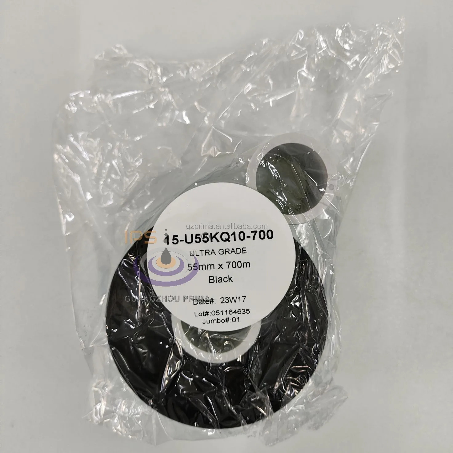VJ Tto 리본 15-U55KQ10-700 검정색 55MM X 700M 열전사 프린터케이스당 10개 원본