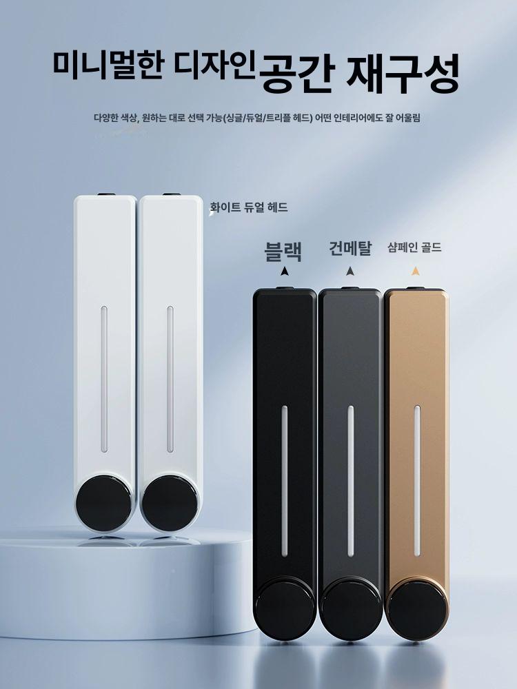 벽걸이 디스펜서 수동 욕실용 핸드 원형 투명 손세정제 액체 세제 거품 간편 디자인 이미지 6