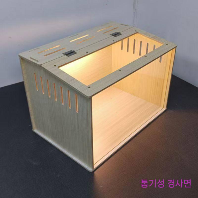 피그미다람쥐용품 경사 사육장 탑 케이지 대형 투명 하우스 고양이 집 원목 야외 강아지 개집 경사-통기성 60x40x40 - 상세 이미지 5