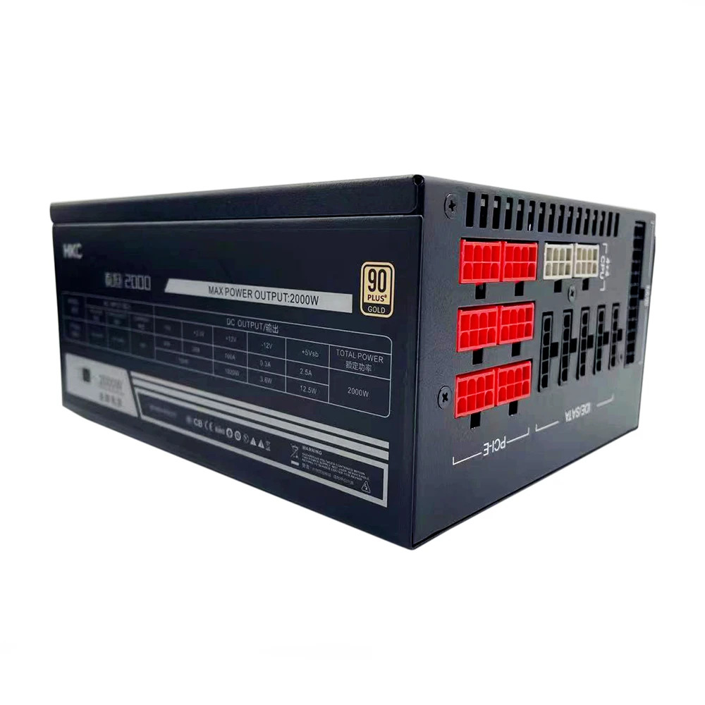 HKC HKC-2000 2000W 금메달 모듈 트윈 CPU 조용PC 전원공급장치 전 리퍼
