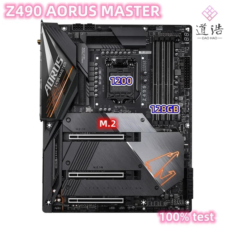 Z490 AORUS MASTER 마더보드128GB 3xM.2 HDMI LGA 1200 DDR4 메인보드 완전 WorkMA 리퍼
