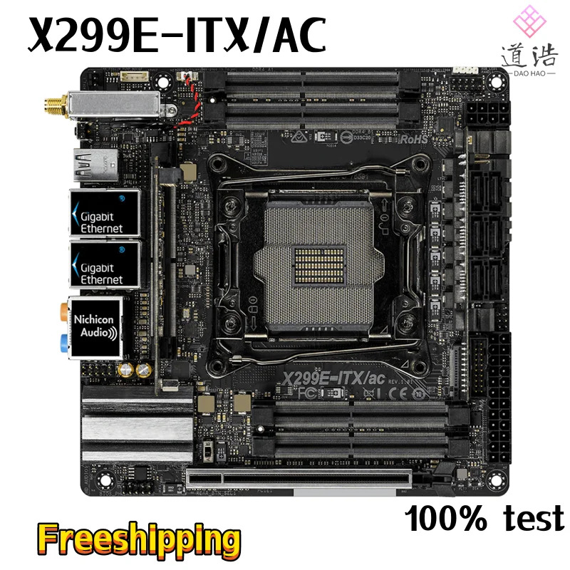 ASRock호환 X299E-ITX AC 마더보드 128GB PCI-E3.0 M.2 LGA 2066 DDR4 Mini-ITX X299 메인보드 리퍼 완료