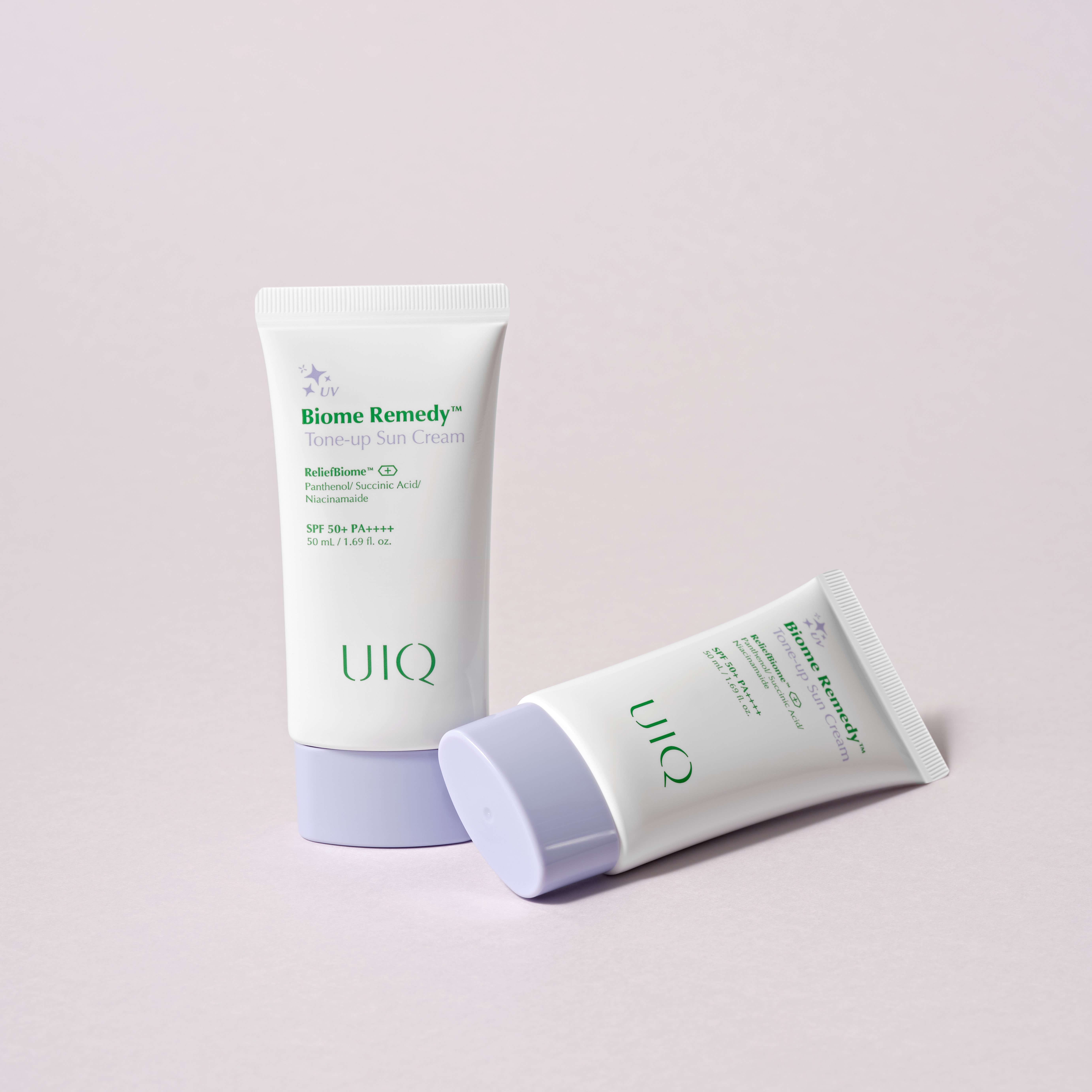 유이크 바이옴 레미디 톤업선크림 보라 50ml, 2개 상품 이미지