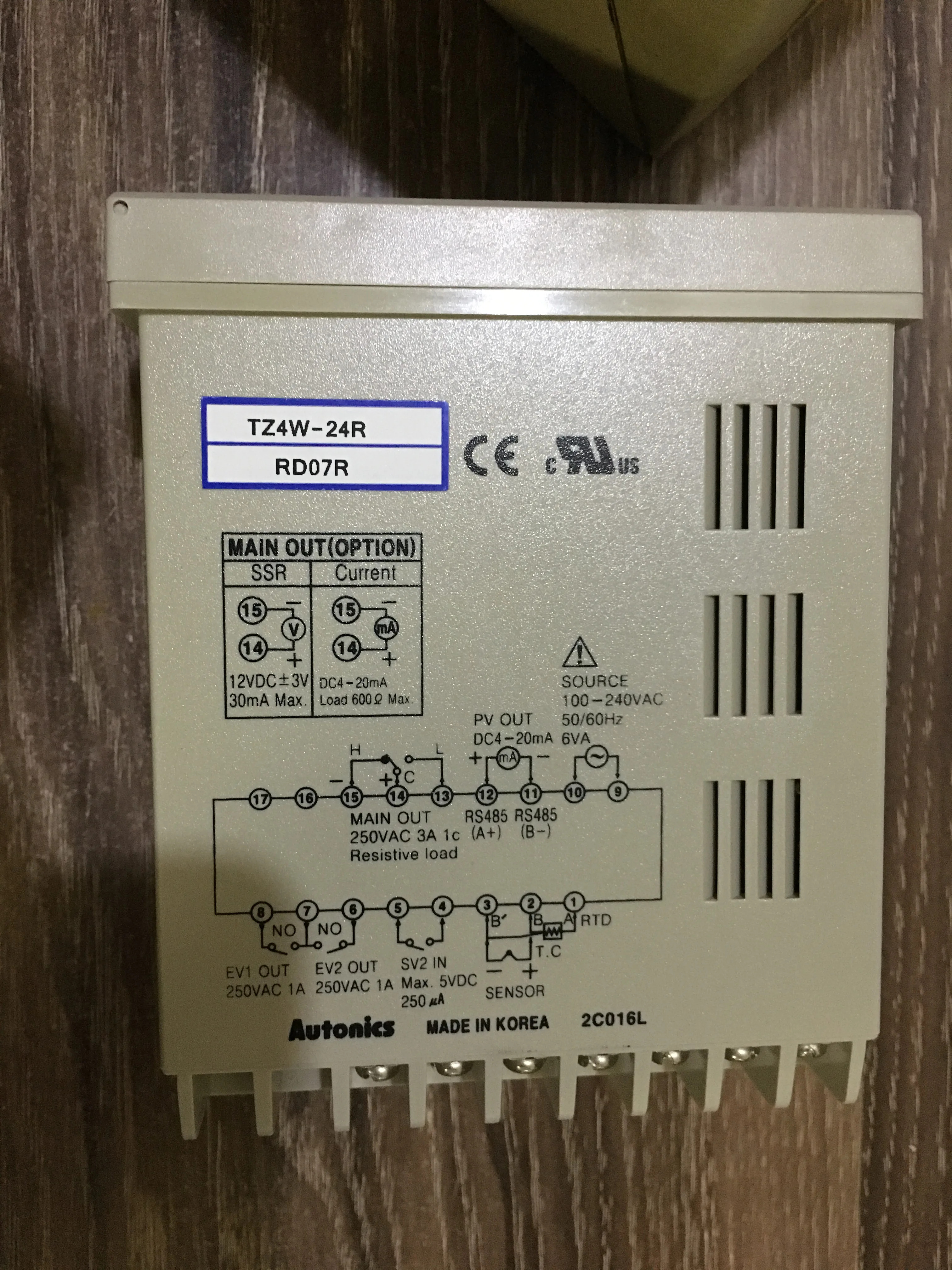 오리지널 TZ4W-24R 오토닉스 온도 조절기 컨트롤러