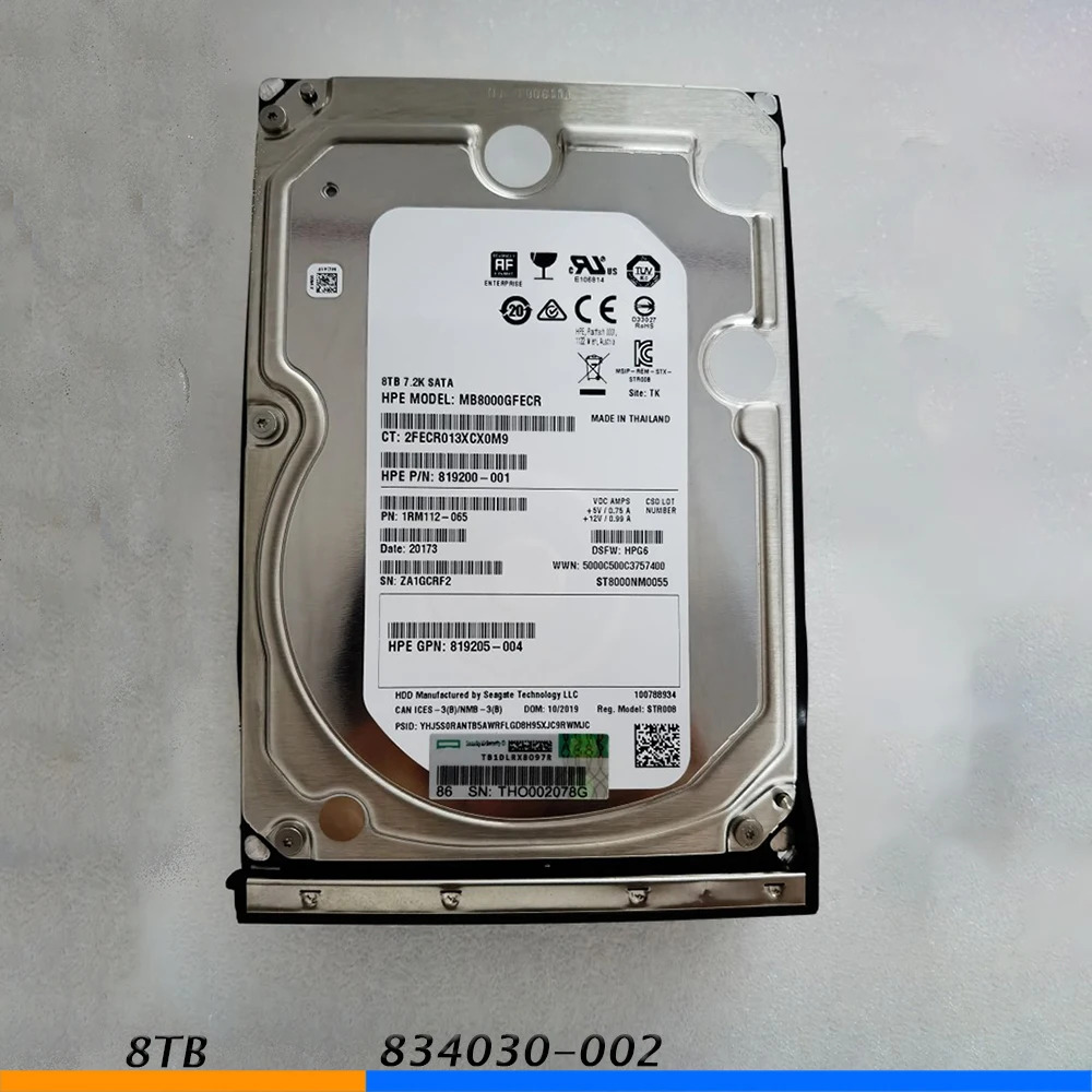 hp호환E8TB 834028 -B21 834131 -001 SATA 6Gb 7.2K 834030 -002