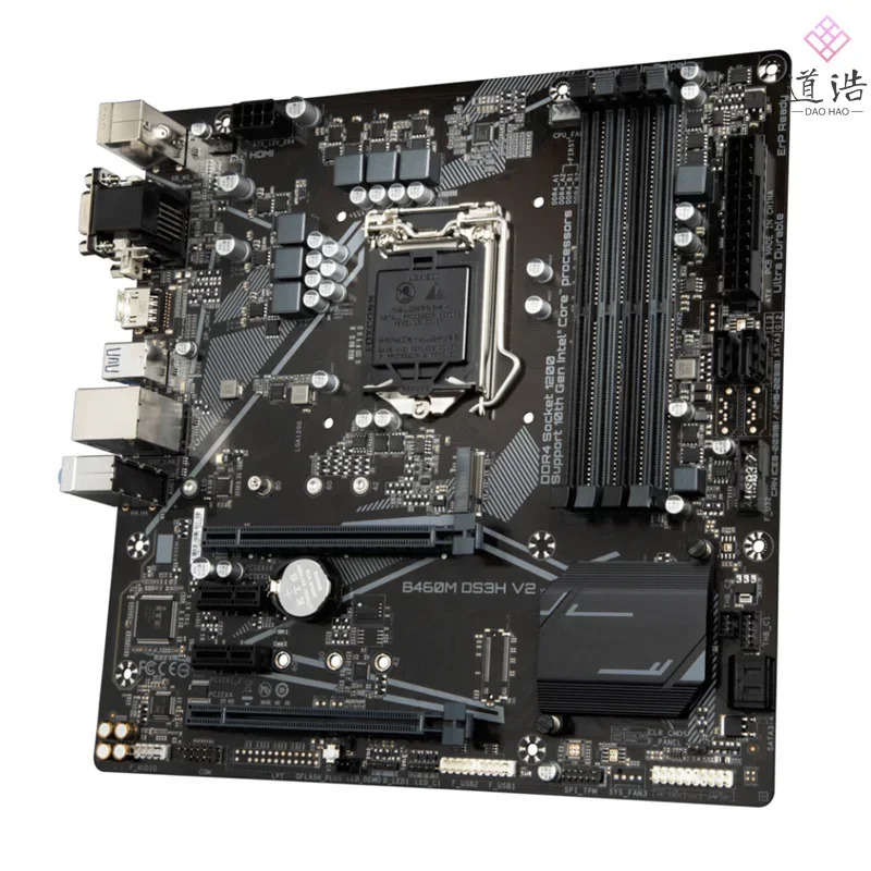 B460M DS3H V2 마더보드128GB M.2 4xSATA3.0 LGA 1200 DDR4 마이크로 H470 메인보드 완전 작동 리퍼