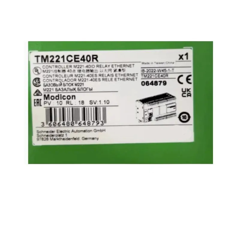 오리지널 Plc 모듈 Tm24124t Tm221ce24r Tm221ce40r Tm24124r Tm241ce40u Tm241ce24t Tm3ai4g Hmiet6400