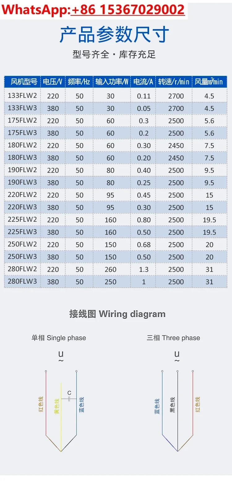 터보 원심 팬 133/175/180/190/220/225/250/280FLW2/3 산업자동