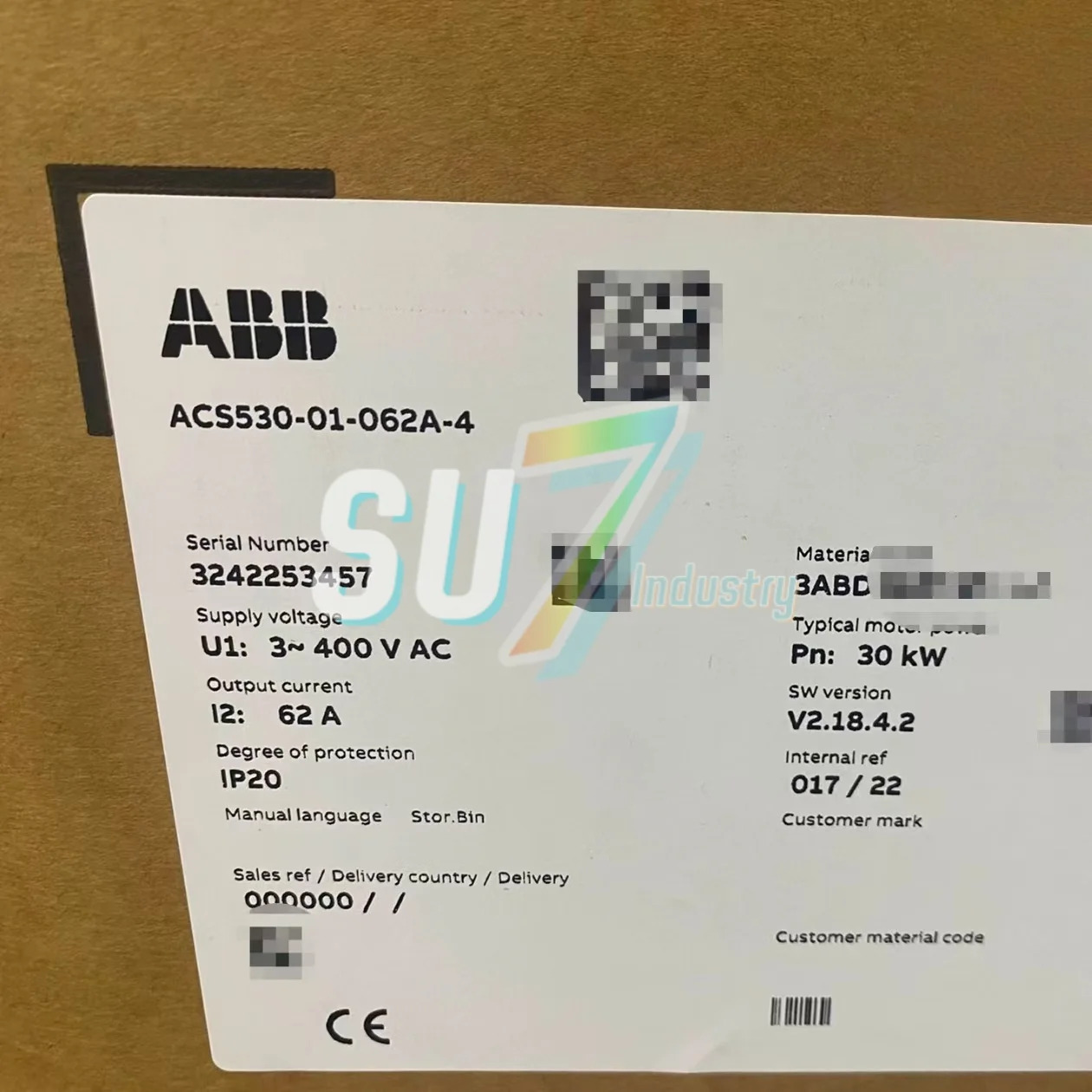 주파수 변환기 원본 ACS530-01-062A-4 ACS530-01-073A-4