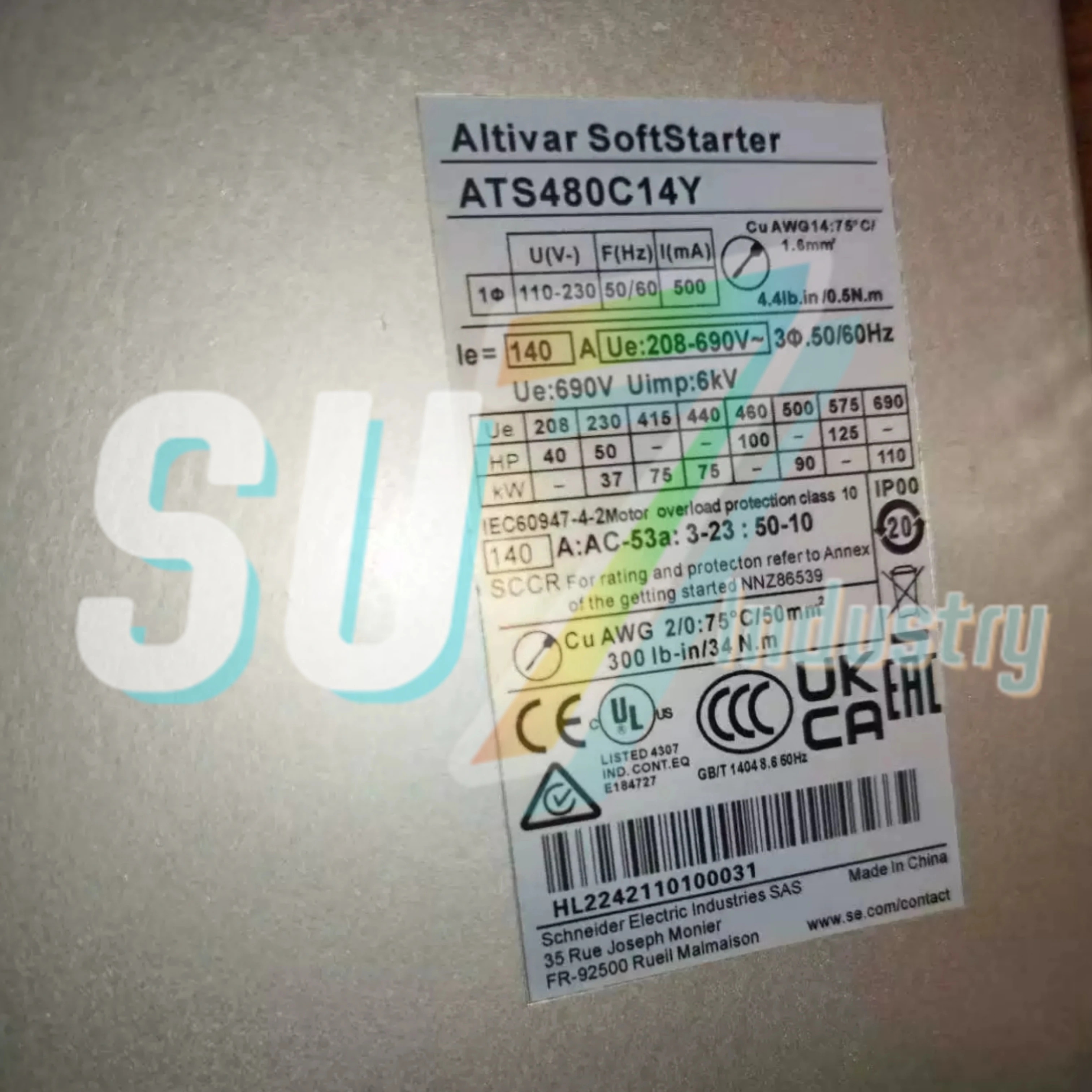 ATS480C14Y ATS480C17Y 소프트 스타터 새
