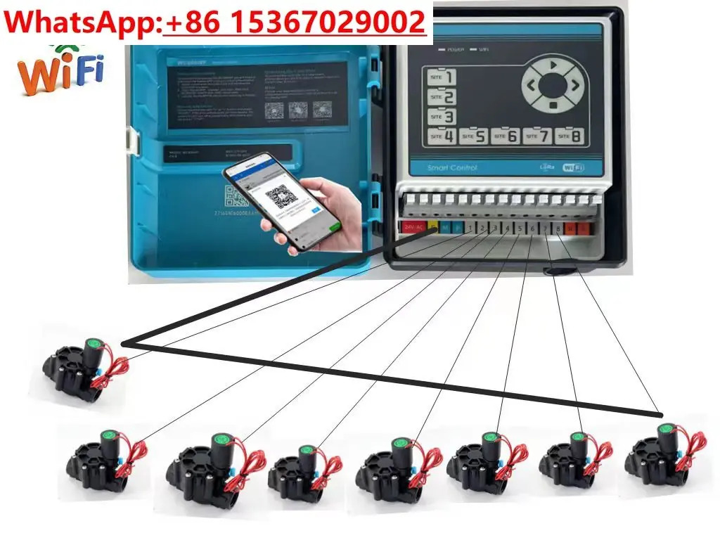 075DB AC 24V 지능형 자동 관개 제어 솔레노이드 밸브수동 스위치 포함