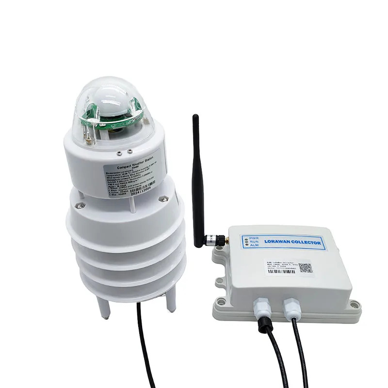 풍력 에너지Lorawan 수집기 모니터 미터가 포함된 소형 기상 관측소 10개대하여 스마트 자동 차양 초음파