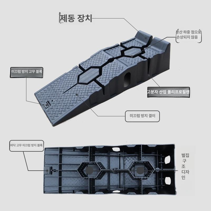 차량정비 받침대 고무 작키 정비경사로 지지대 두꺼운형 자키 - 상세 이미지 5