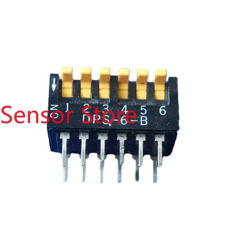 10PCS 다이얼 스위치 6 위치 측면 6P 2.54mm 간격 토글 코드 DPS-6-B
