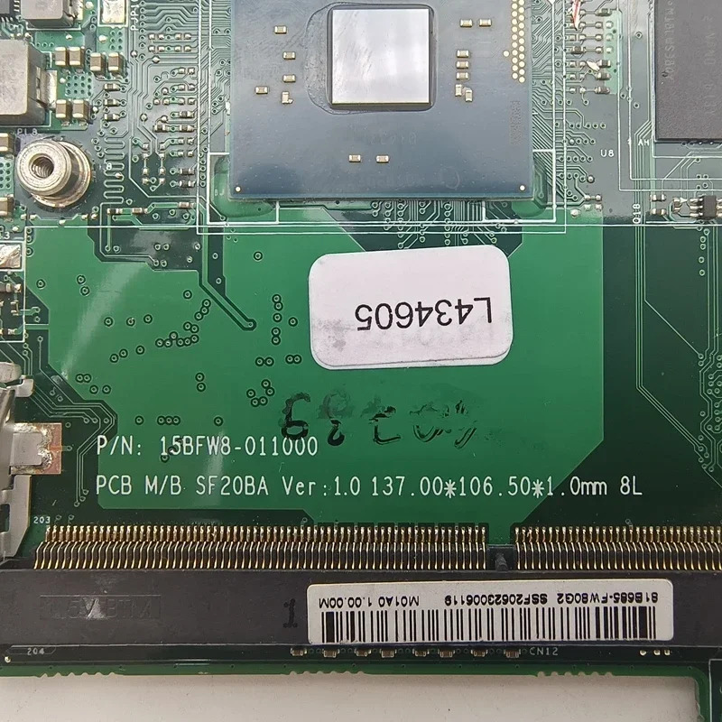 SF20BA 노트북 마더보드15BFW8- 011000 DDR3 메인보드 리퍼 완료 완전 작동