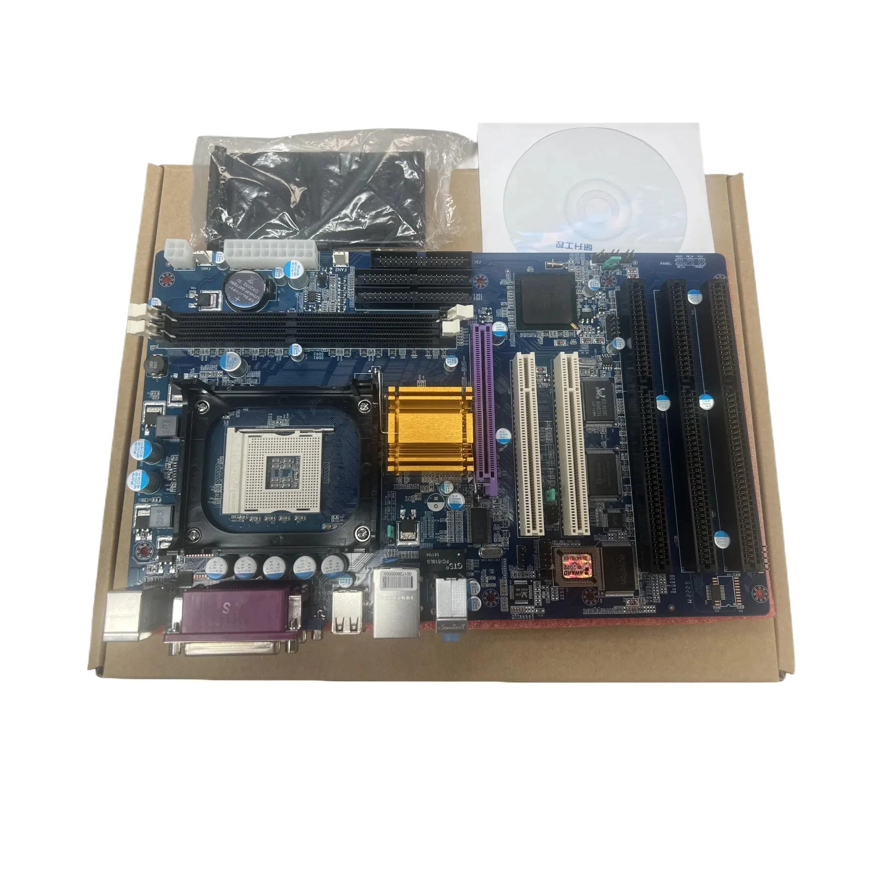 새 원본 845GV 3개ISA 2PCI 슬롯 마더보드 2개COM 2개IDE 478 VGA