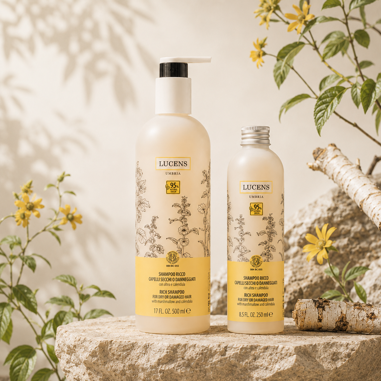 루센스 데미지리치 손상건조샴푸 500+250ml /이태리 천연 유기농 비건샴푸 - 상품 이미지