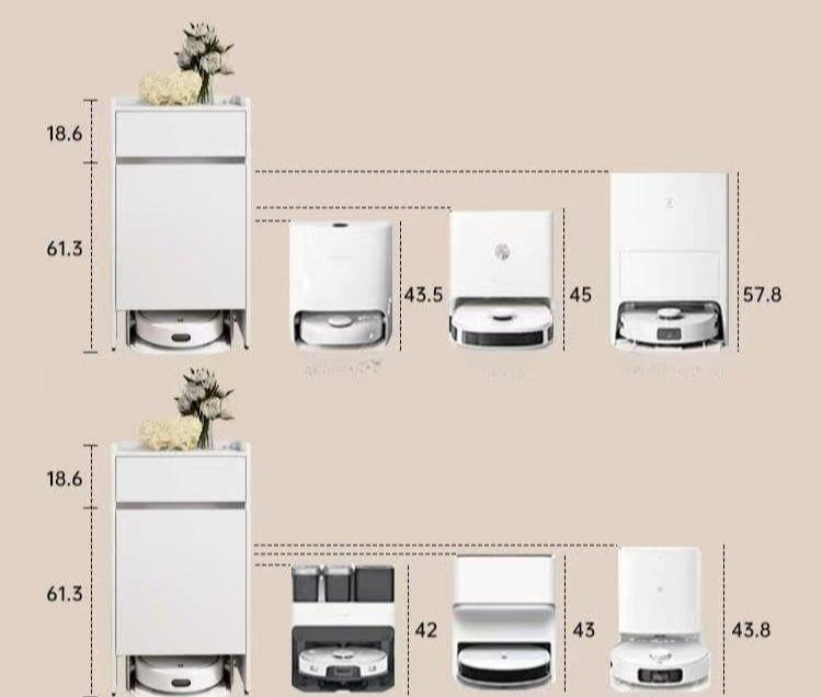 로봇청소기 보관장 틈새 협탁 서랍 수납 캐비닛 가구 다용도 사이드장 - 상세 이미지 5