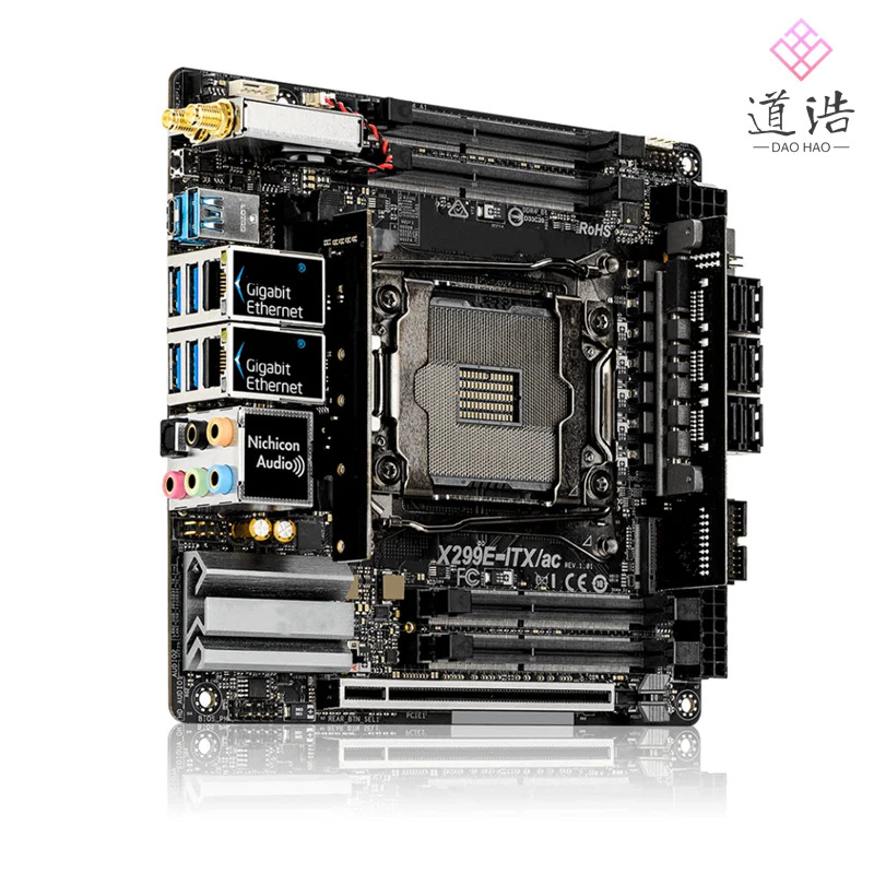 ASRock호환 X299E-ITX AC 마더보드 128GB PCI-E3.0 M.2 LGA 2066 DDR4 Mini-ITX X299 메인보드 리퍼 완료