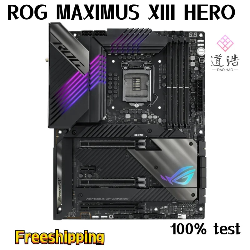 ROG MAXIMUS XIII HERO 마더보드 128GB M.2 PCI-E4.0 HDMI LGA 1200 DDR4 Z590 메인보드 완전 작동 리퍼