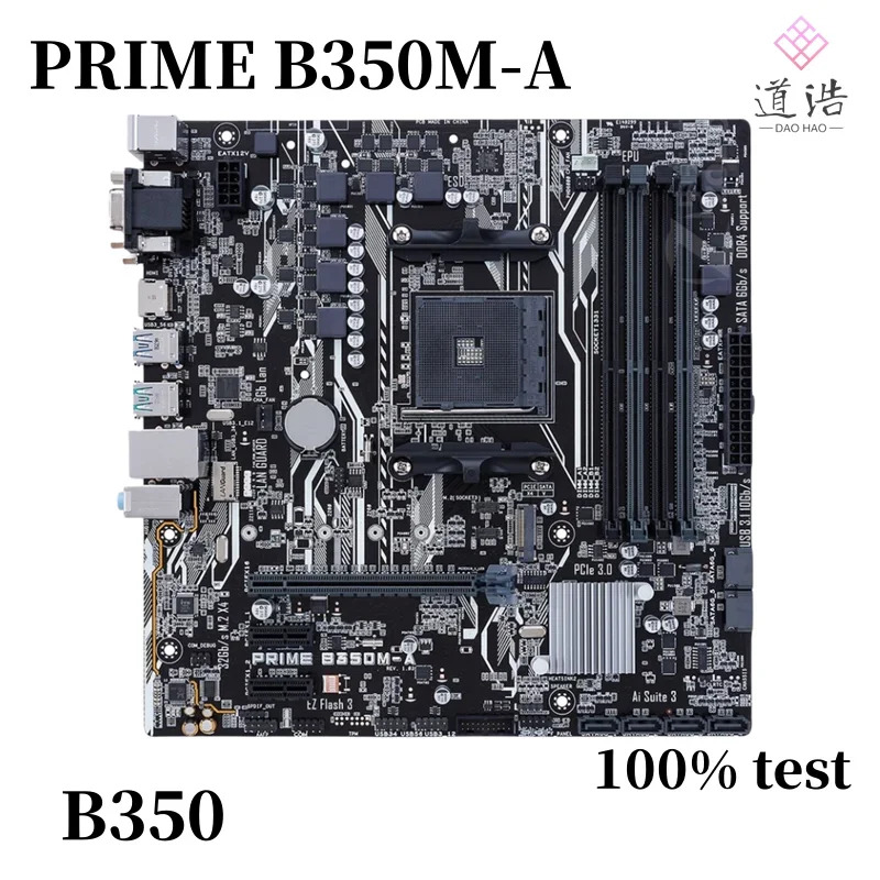 PRIME B350M-A 64GB PCI-E3.0 M.2 HDMI 소켓 AM4 DDR4 마이크로 메인보드B350 마더보드 완전 작동 리퍼