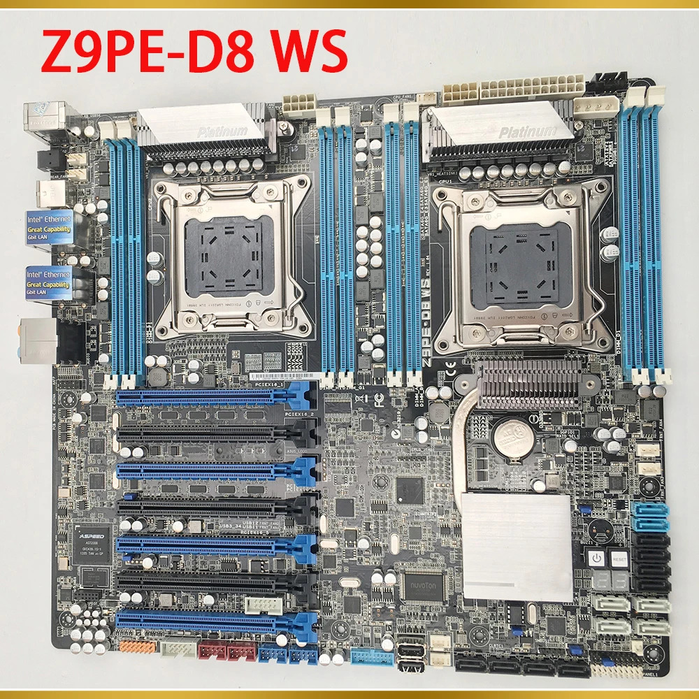 ASUS호환 워크스테이션 마더보드 LGA2011 C602 7xPCI 익스프레스 3.0 x16 USB3.0 SATA 6Gb/s Z9PE-D8 WS용