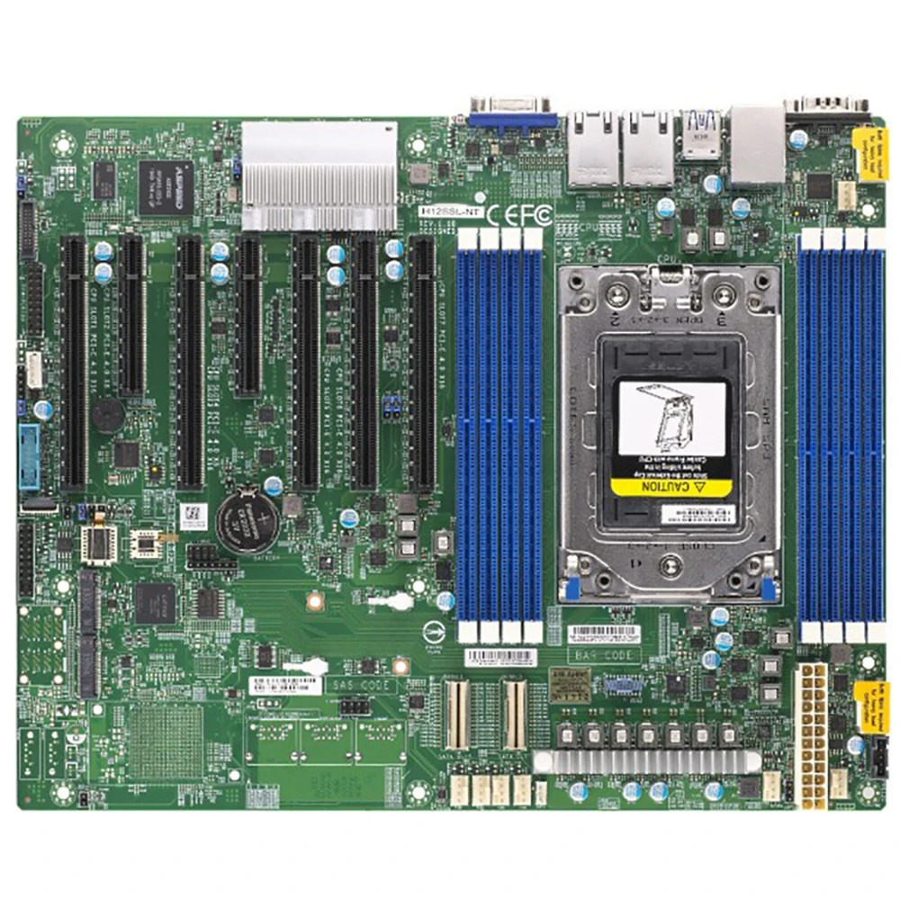 Supermicro 마더보드 단일 소켓 서버 EPYC7002 기가비트 이더넷 포트는 4GPU IPFS H12SSL-NT를 지원
