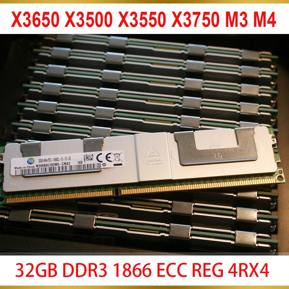 IBM X3650 X3500 X3550 X3750 M3 M4 RAM 32G 32GB DDR3 1866 ECC REG 4RX4 메모리1개