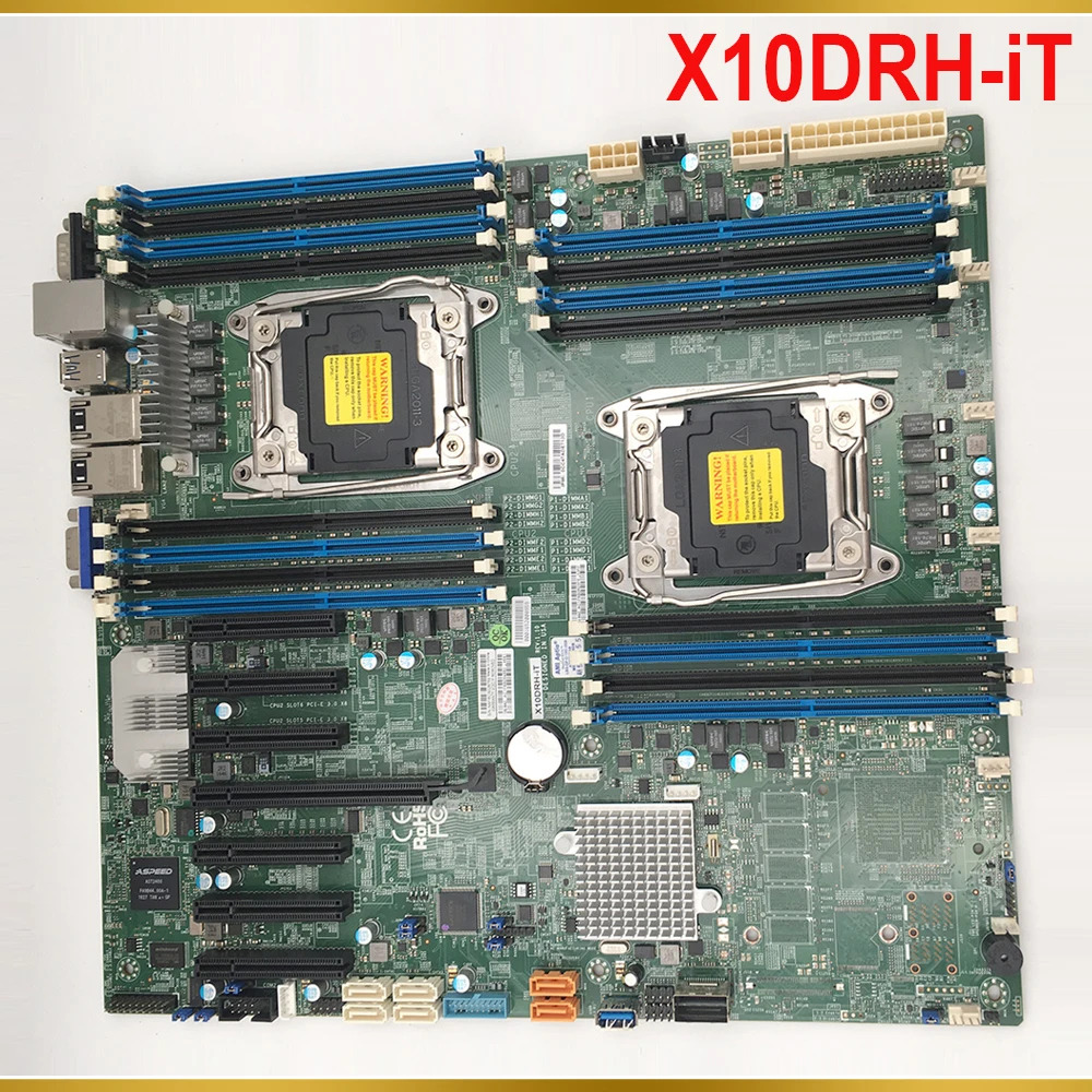 SuperMicroServer 마더보드 E5-2600 V4/V3 군 듀얼 포트 10GBase-T SATA36Gbps IPMI 2.0 LGA2011 DDR4 X10DRH-iT용