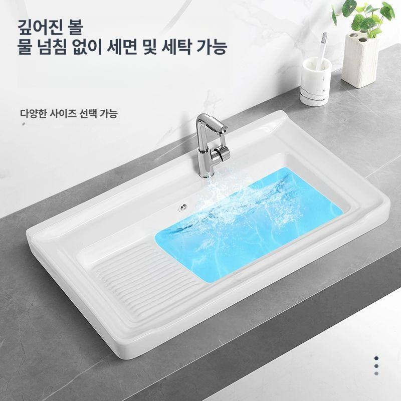 실용적인 스테인레스 소형 싱크볼 세탁실 개수대 간편 손빨래 다용도 세척대 가정용 주방 - 상세 이미지 5