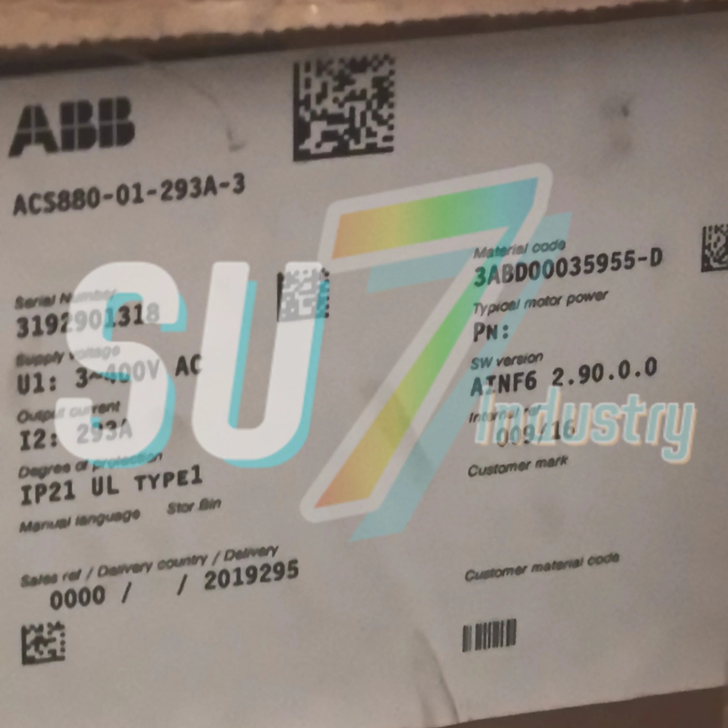 주파수 변환기 ACS880-01-246A-3 ACS880-01-293A-3