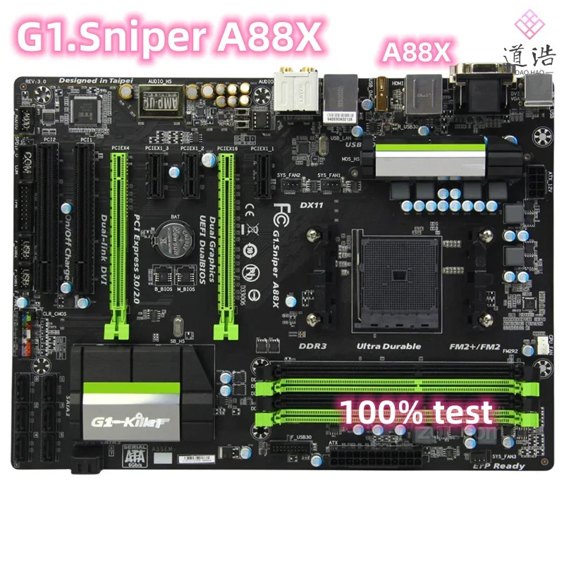 G1.Sniper A88X 마더보드64GB FM2/FM2 DDR3 메인보드 완전 작동 리퍼
