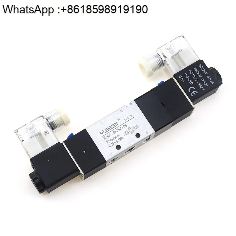 3위치 5방향 이코일 솔레노이드 방향 밸브 4V230C-08/4V130C-06/4V330C-10/4V430C