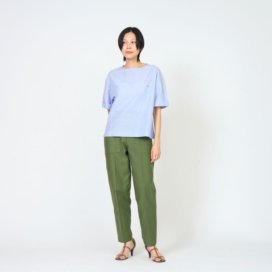 단톤 코튼 리넨 슬럽 풀오버 여성 반팔 셔츠 티셔츠 26SS DT-B0435 VCL 이미지 6