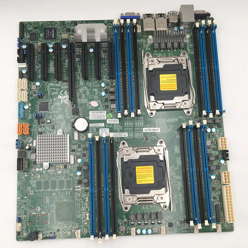 SuperMicroServer 마더보드 E5-2600 V4/V3 군 듀얼 포트 10GBase-T SATA36Gbps IPMI 2.0 LGA2011 DDR4 X10DRH-iT용