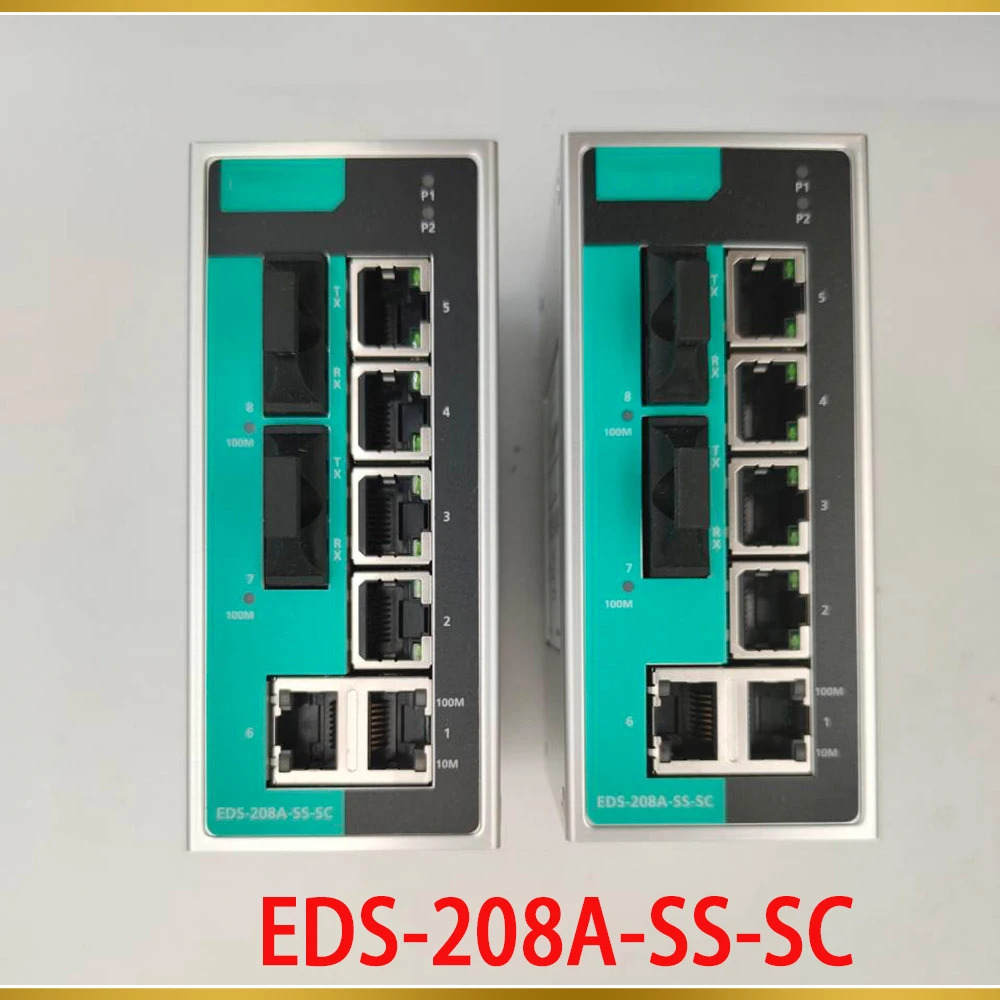 Moxa 비형 이더넷 스위치 BaseTX 포트 6 개100 개 SC 커넥터 EDS-208A-SS-SC BaseFX 단일 모드 2 100