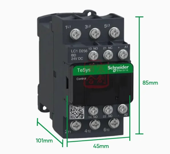 SCHNEIDER DC 접촉기 LC1D386BL LADTBDL 전LC1D256BD DC24V 보라색 구리 코일 LC1D09SD DC72V 9A 1 열림 닫힘