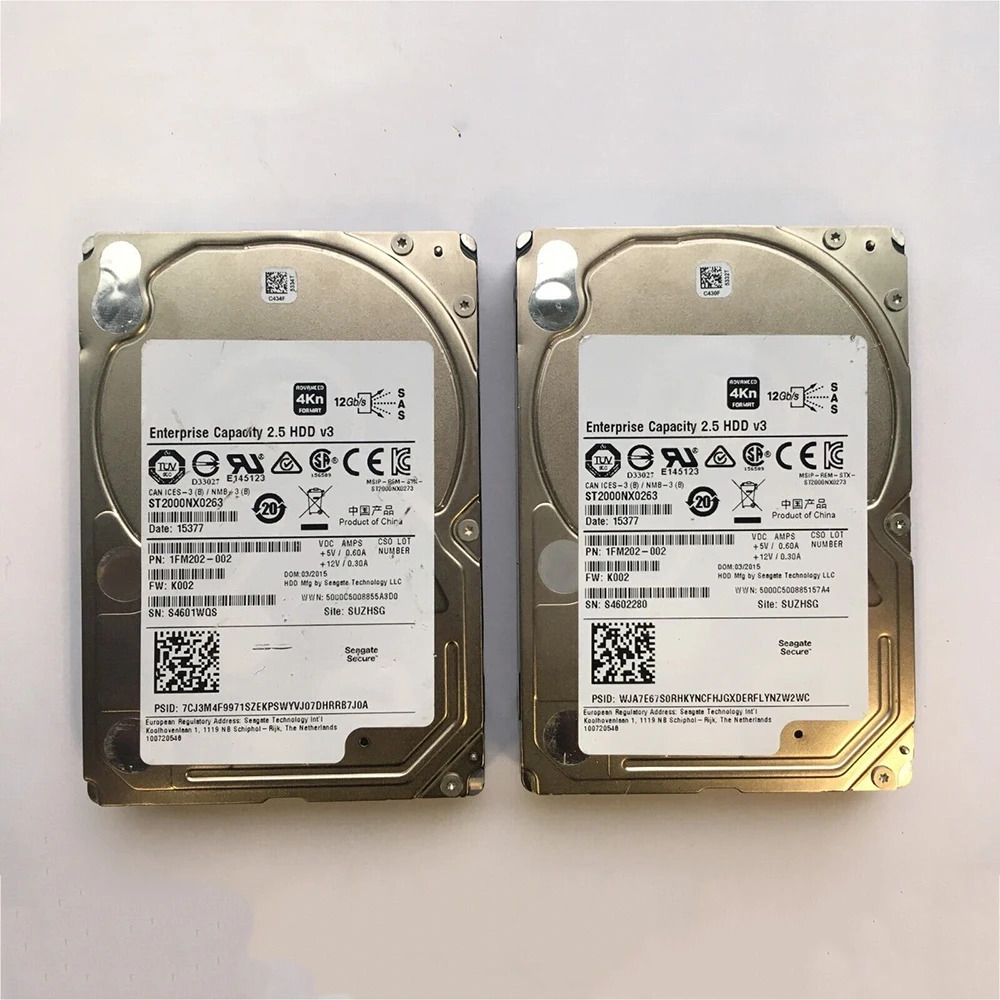 델 WPJ4T 2TB 7.2K SAS 12GB 2.5인치 128MB 하드 드라이브 ST2000NX0263용