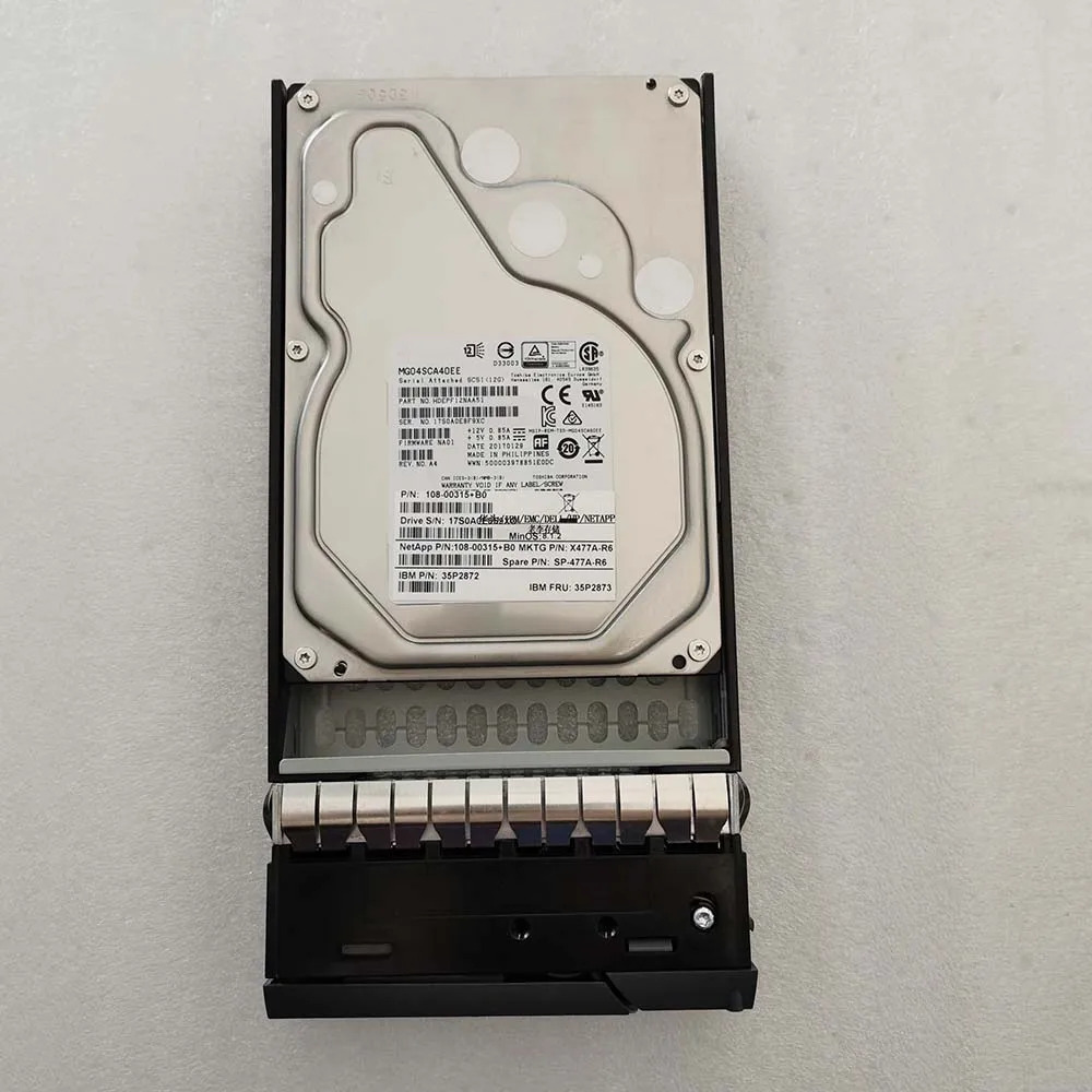 NetApp 서버 하드 X477A-R6 SP-477A-R6 108-00315 4T SAS 3.5인치4TB