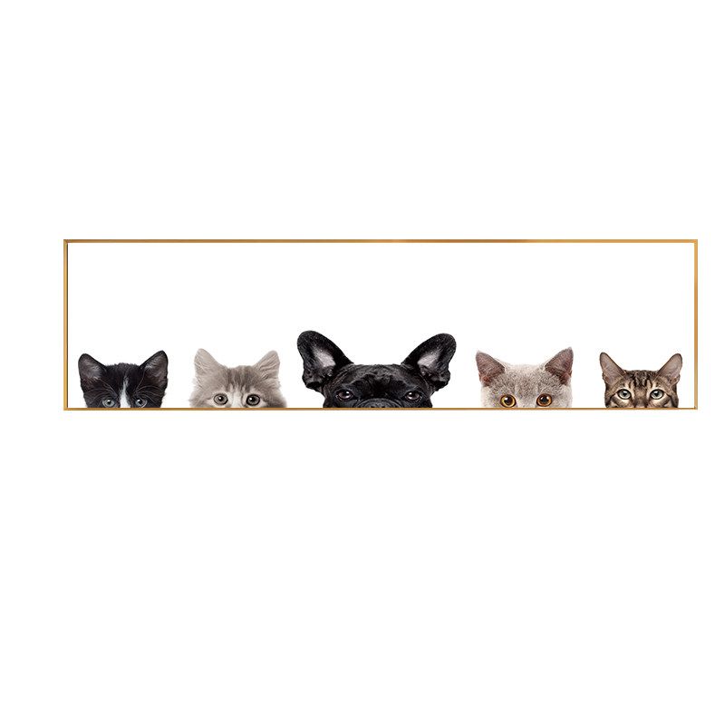 강아지 그림 벽걸이액자 애완 예술 고양이 캔버스 카페 벽 가게 대형 침실 - 상세 이미지 3