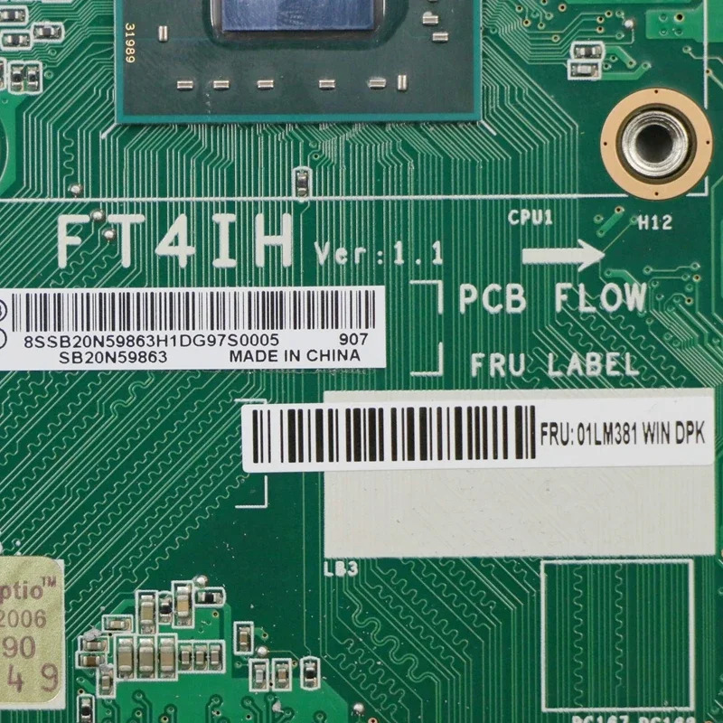 Lenovo호환 Thinkcentre M625q 미니 마더보드FT4IH 01LM381 01LM991 A9-9420e CPU 메인보드 완전 작동 리퍼