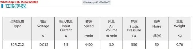 원심 냉각팬 80FLZ-12 DC 12VDC