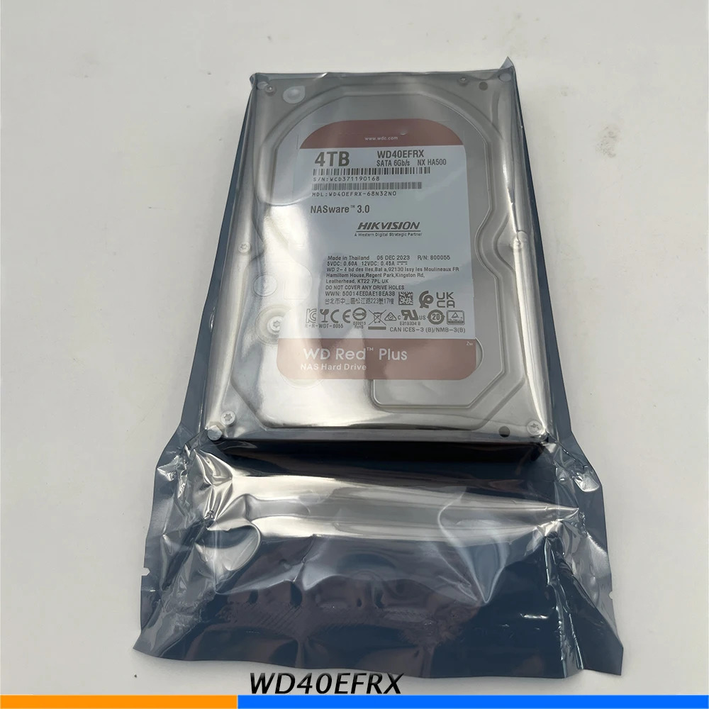 WD40EFRX 4T 3.5인치 NAS 서버 하드 5400RPM 64M SATA