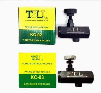 TZLI 유량 제어 속도 스로틀 밸브 KC-02 KC-03 KC-04/06/08 유압 단방향 체크밸브 CIT-06-05 CIT-02/03/04-05